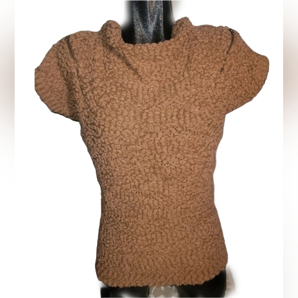 Simply Vera Wang Short Sleeve Chunky Knit Top S
